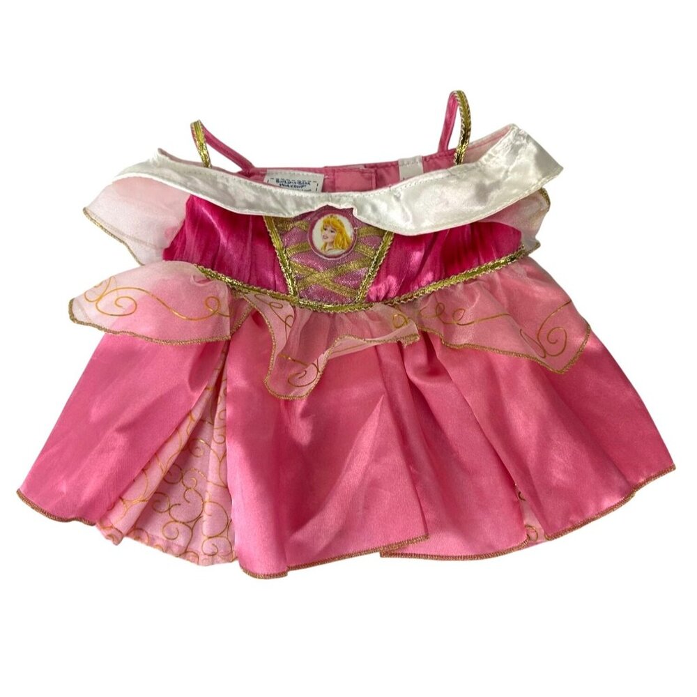 Build-a-Bear Aurora Sleeping Beauty Disney Princess Dress Pink Girly Read